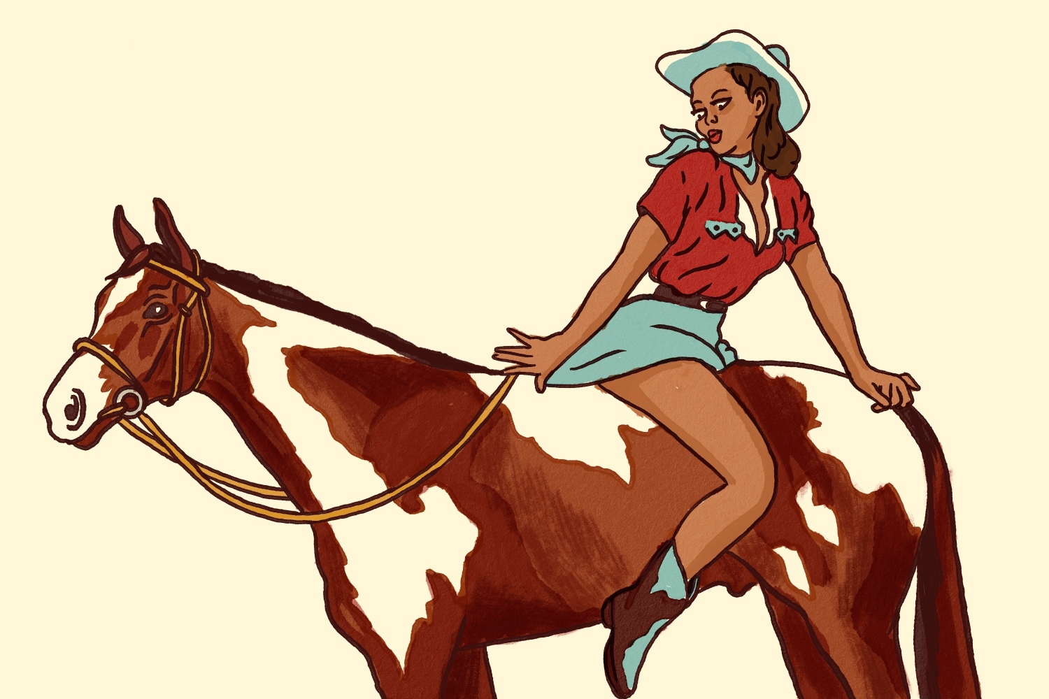 Booty redbone riding reverse cowgirl