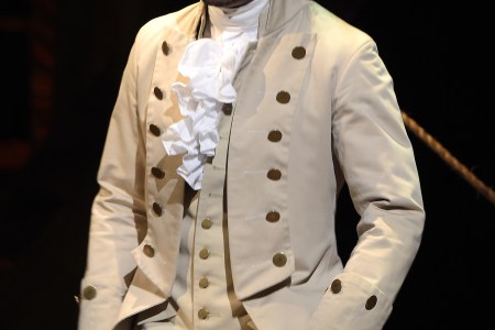 NEW YORK, NY - FEBRUARY 15: Actor Daveed Diggs performs on stage during  "Hamilton" GRAMMY performance for The 58th GRAMMY Awards at Richard Rodgers Theater on February 15, 2016 in New York City.  (Photo by Theo Wargo/WireImage)
