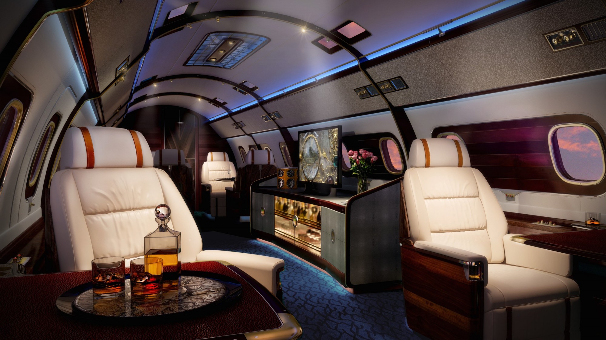 luxury plane cockpit