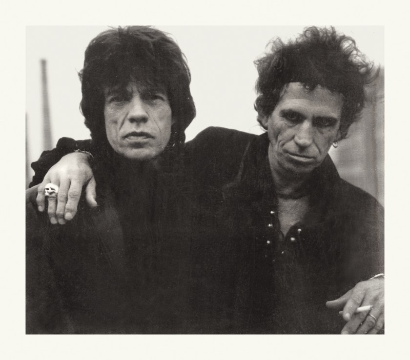 Mick Jagger and Keith Richards (right) (Sante D’Orazio Polaroids, published by Chronicle Books 2016)