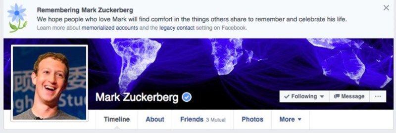 Mark Zuckerberg Declared Dead On Facebook