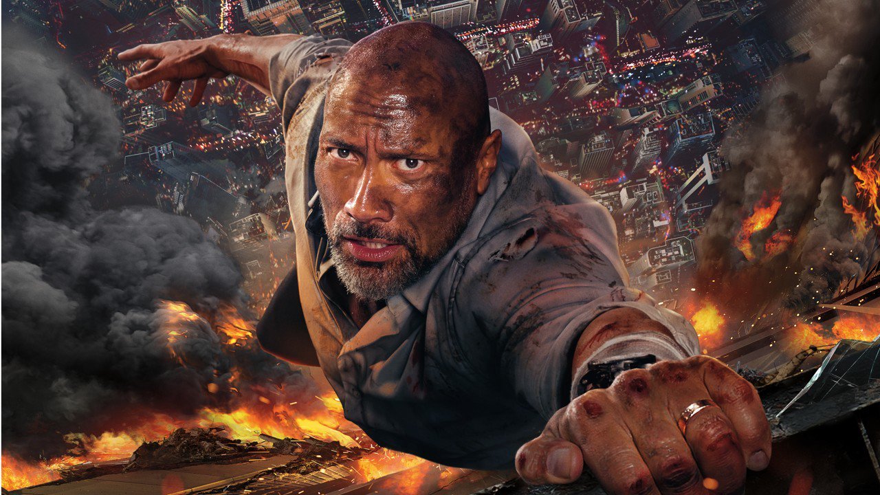 Dwayne Johnson in "Skyscraper" (Universal)