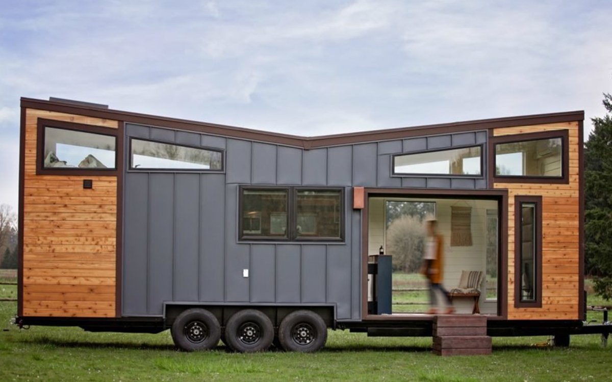 Tiny Heirloom Tiny Home With Garage Door Wall - InsideHook