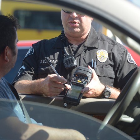 police officer speeding ticket