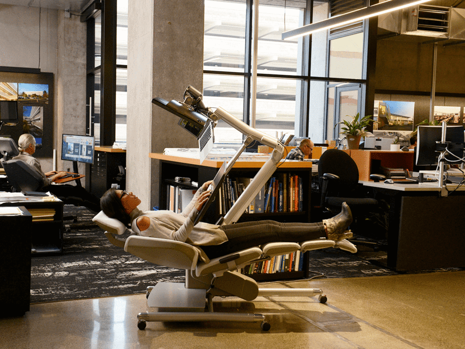 New Horizontal Zero Gravity Desk Lets You Lie Down On The Job
