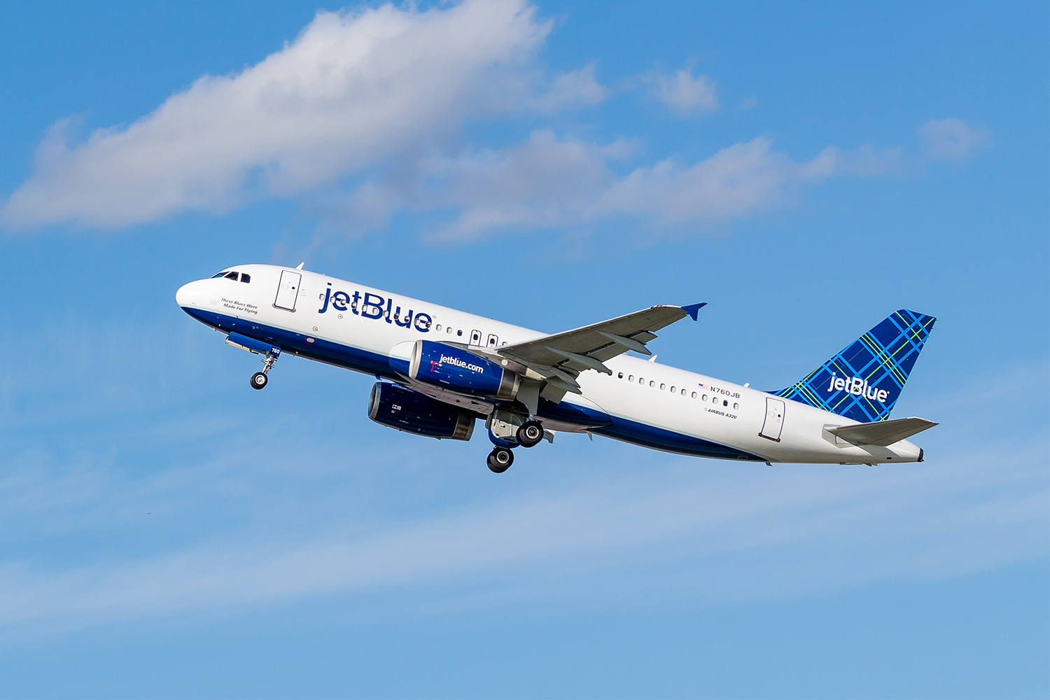 JetBlue airplane taking off