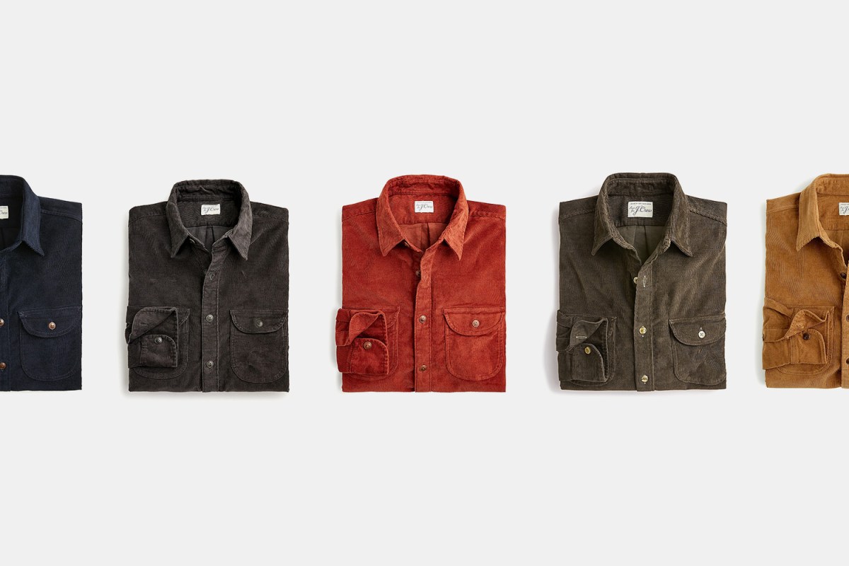 j crew stretch corduroy overshirt