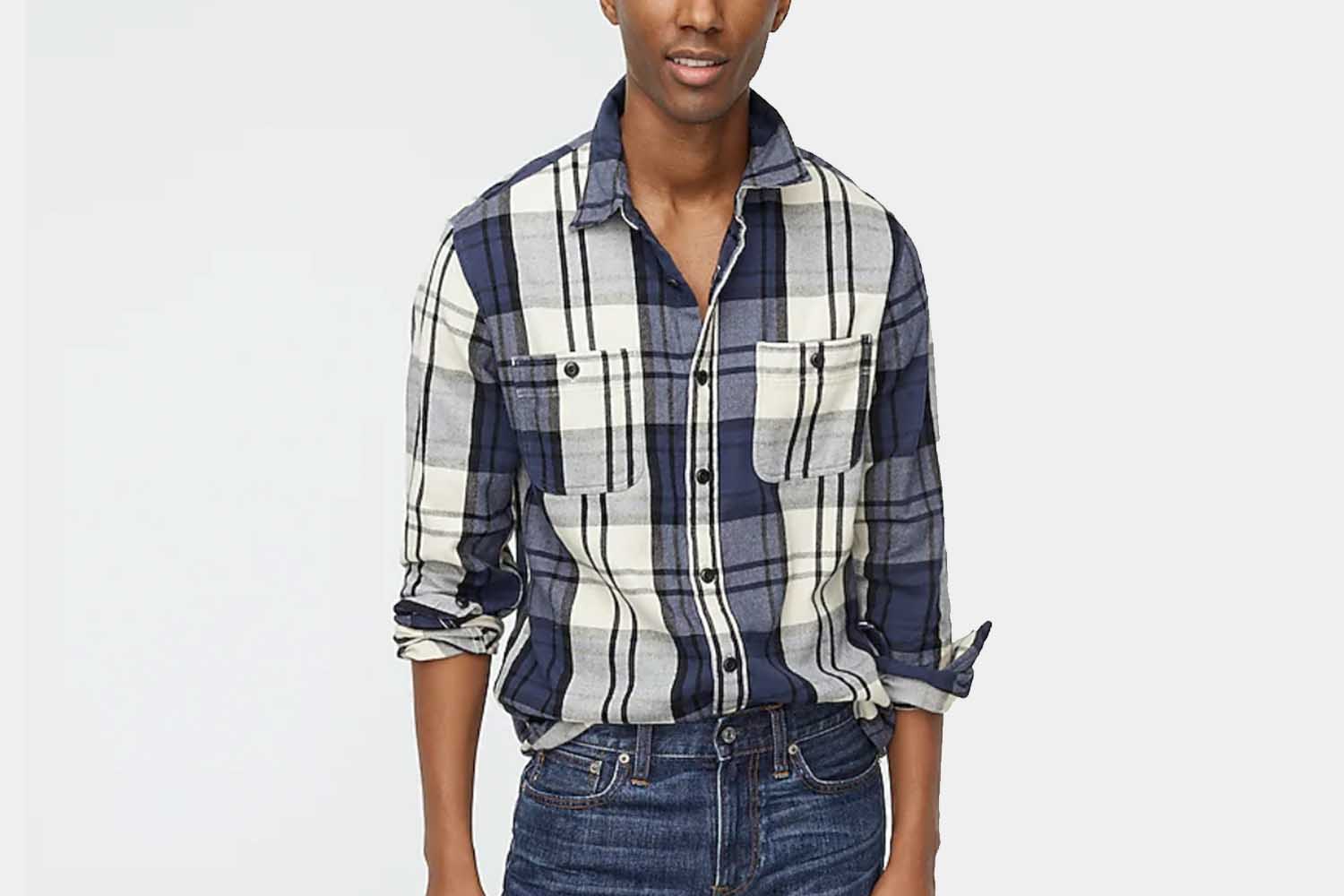 jcrew flannel jeans