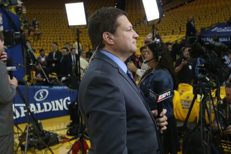 National Basketball Association writer Marc Stein broadcasts live in 2015. The reporter is moving from the New York Times to his own Substack newsletter