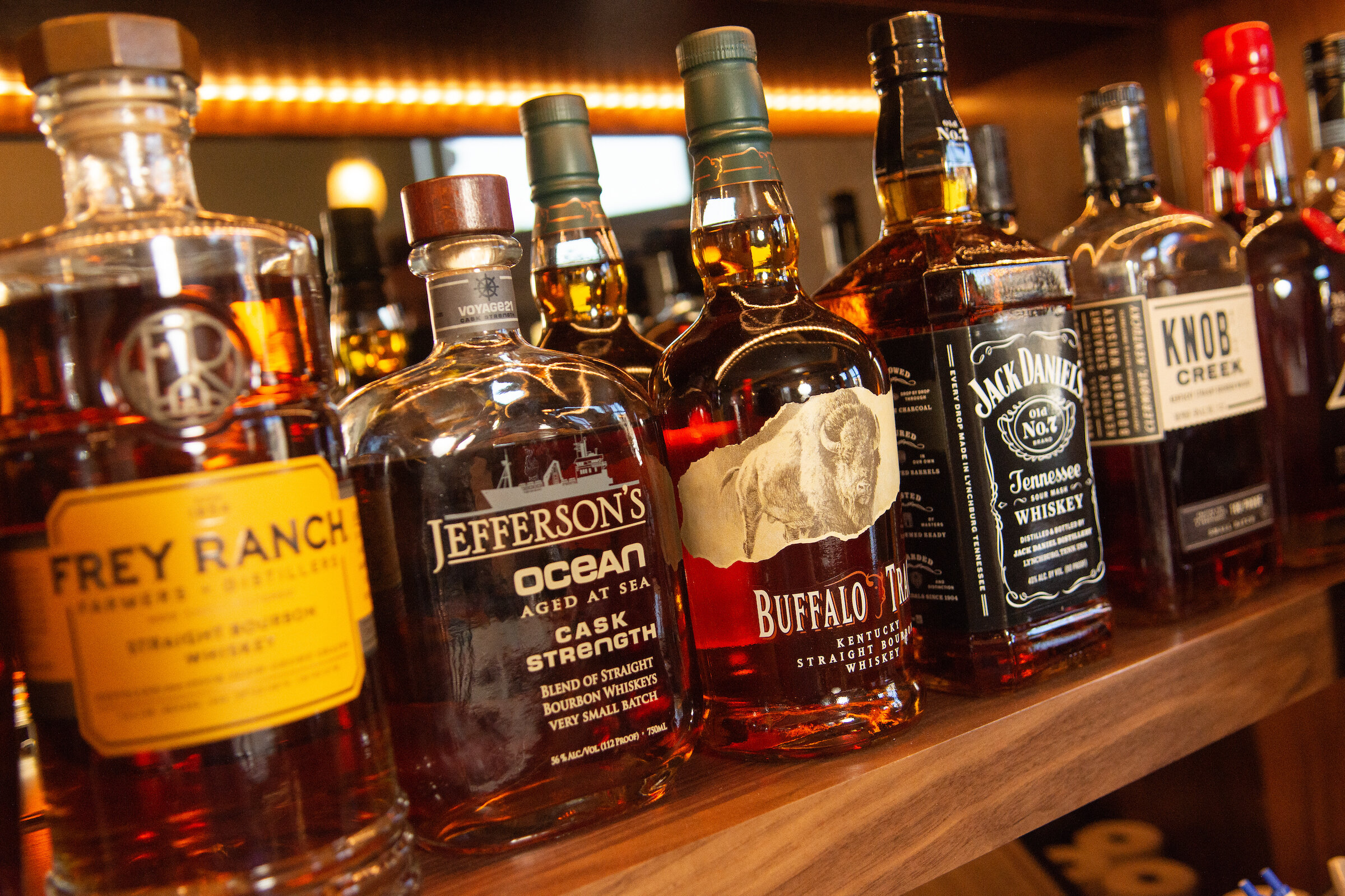 Une sélection de bourbons au Bank Saloon de Carson City