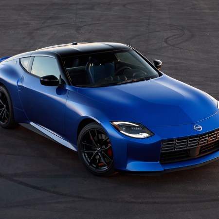 The new 2023 Nissan Z sports car in blue. Can the Japanese successor to the 370Z be the new benchmark for affordable sports cars?