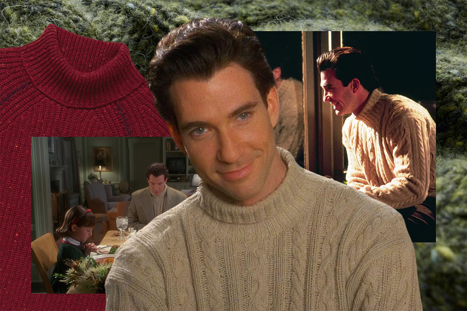 Dylan McDermott as Bryan Bedford in the 1994 movie "Miracle on 34th Street," along with some festive holiday sweaters