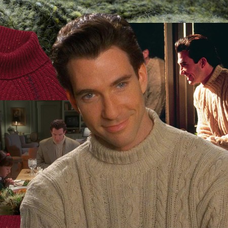 Dylan McDermott as Bryan Bedford in the 1994 movie "Miracle on 34th Street," along with some festive holiday sweaters