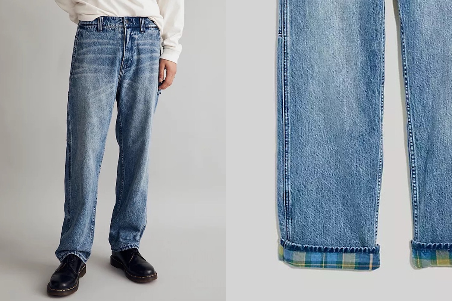 how to line jeans with flannel