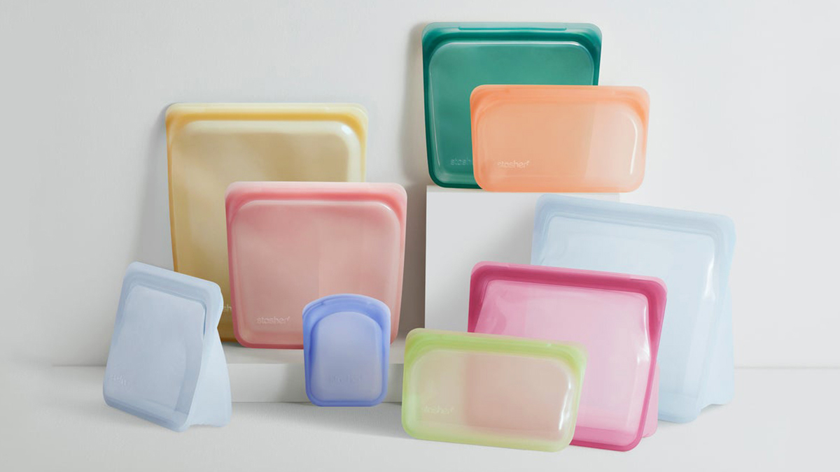 Stasher Reusable Silicone Sandwich Storage Bag (multiple colors)