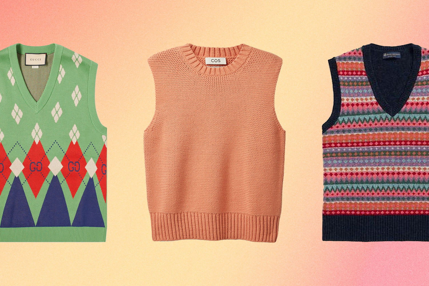Three's a Trend: Printed Sweater Vests, Fit for Grandpa - The New