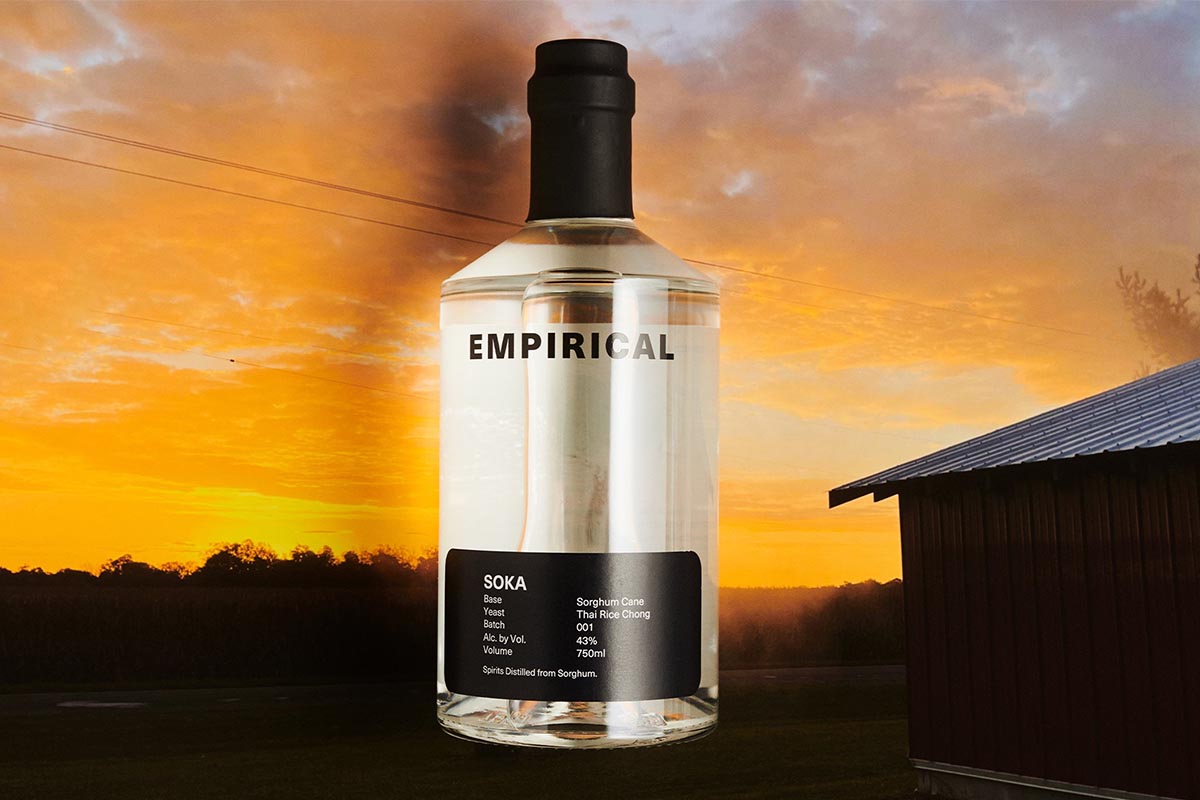 A bottle of Soka, a new category-less spirit from Empirical