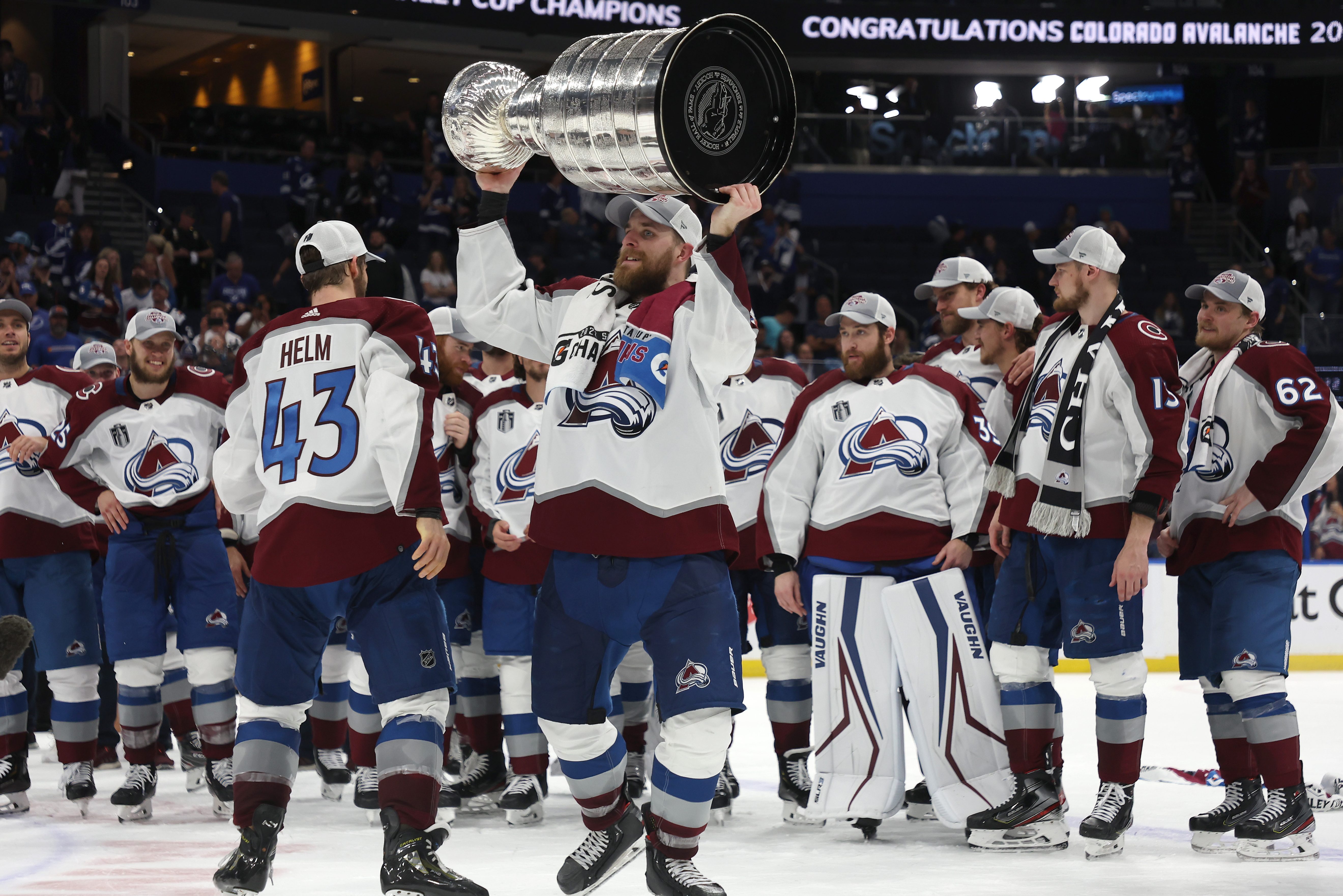 Colorado Avalanche Dent Stanley Cup Minutes After Winning NHL Title