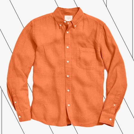 The Billy Reid Tuscumbia Linen Shirt Button Down, which is on sale during the brand's Linen Event