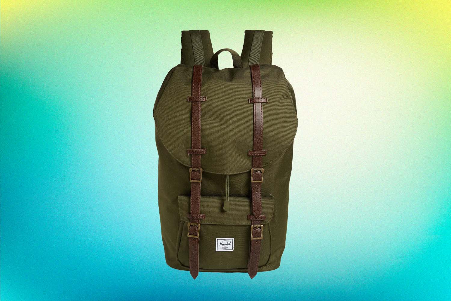 Bleu de Chauffe - after Arlo Khaki green leather backpack _ - Shop