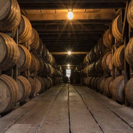 Inside a bourbon aging warehouse. New plans means hundreds of millions of dollars has been poured into expanded distilleries and warehouses in Kentucky this year.