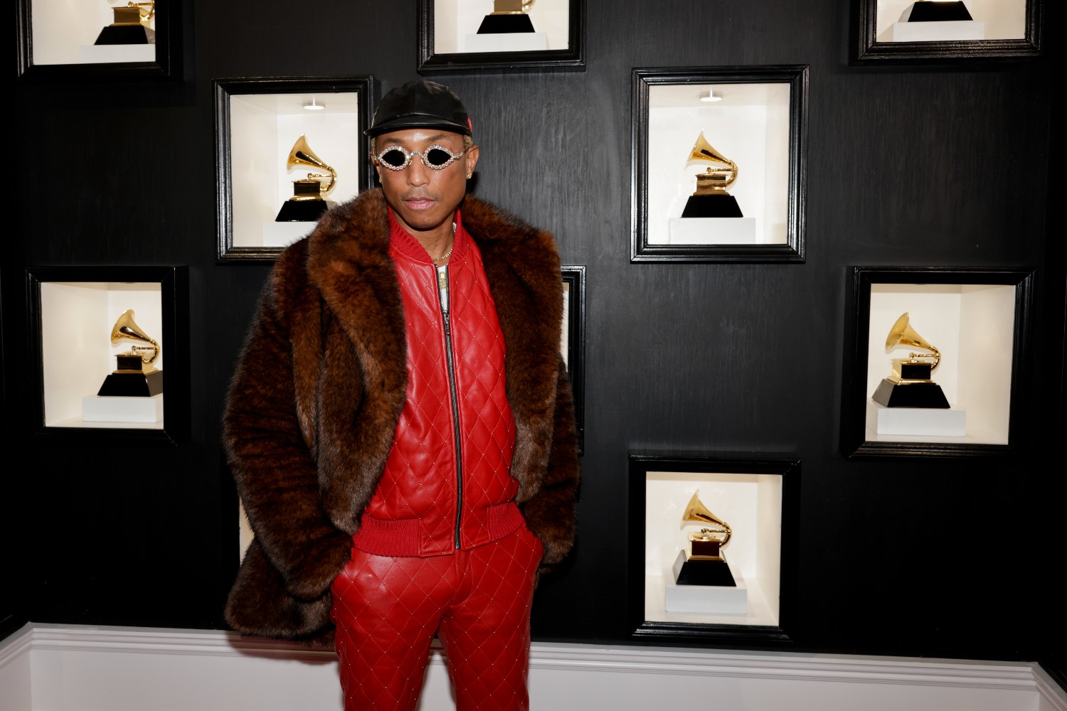 Pharrell Williams Wears Louis Vuitton Green Jacket: Paris Fashion