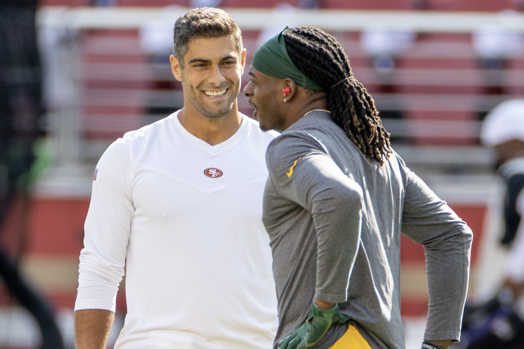 Davante Adams Doesn't Seem Into Raiders' QB Jimmy Garoppolo