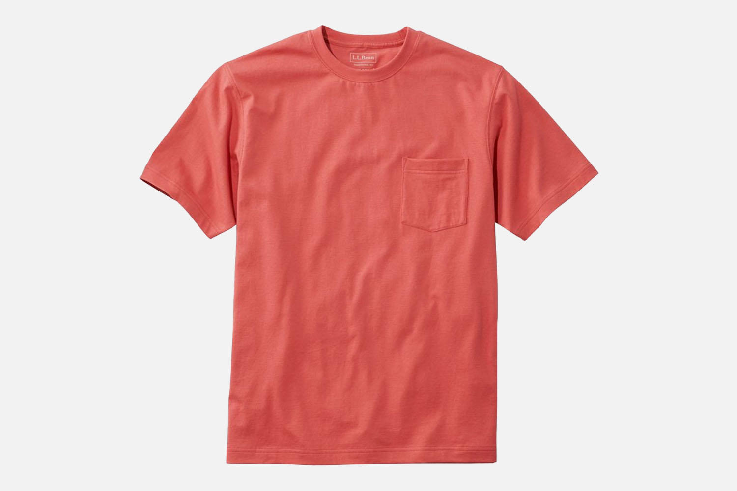 L.L.Bean Traditional Fit Carefree Unshrinkable Pocket Tee