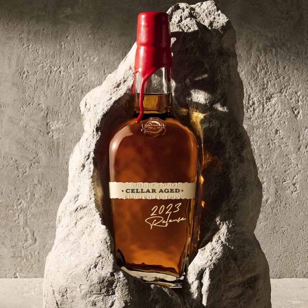 A bottle of Maker's Mark Cellar Aged in limestone. The release is the first extra-aged release from the distillery.