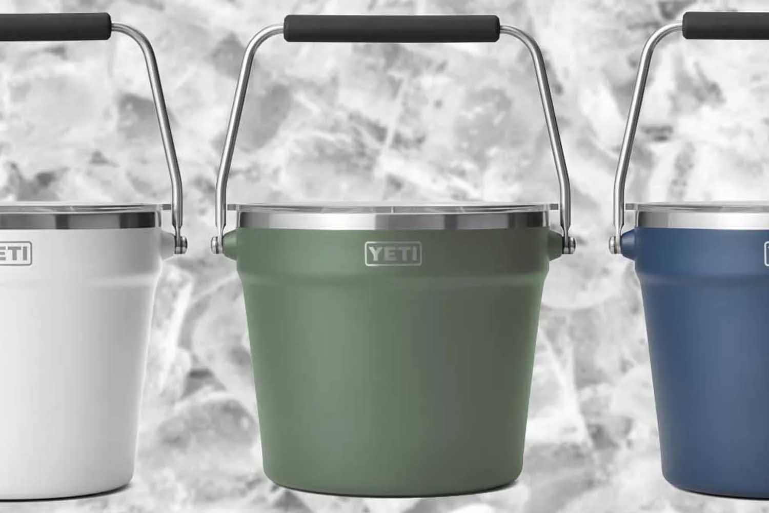 Three Yeti Rambler Beverage Buckets