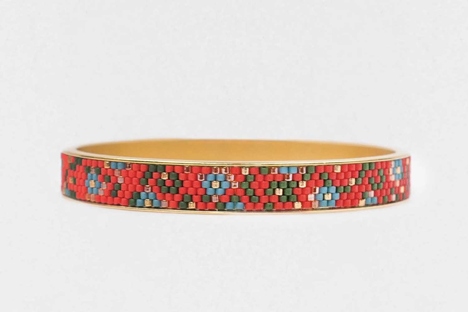 Eden + Elie Modern Peranakan Gold Narrow Bangle