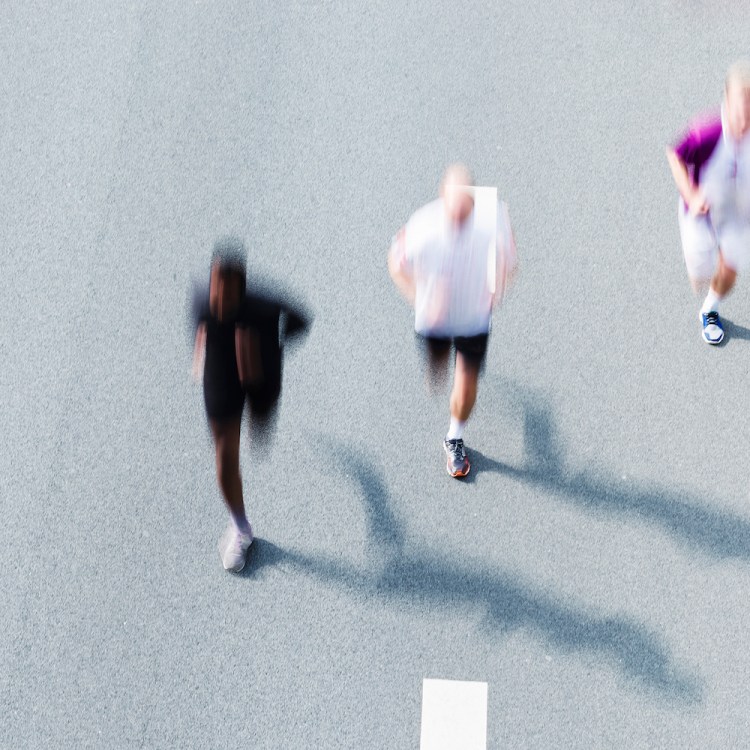 a collage of runners