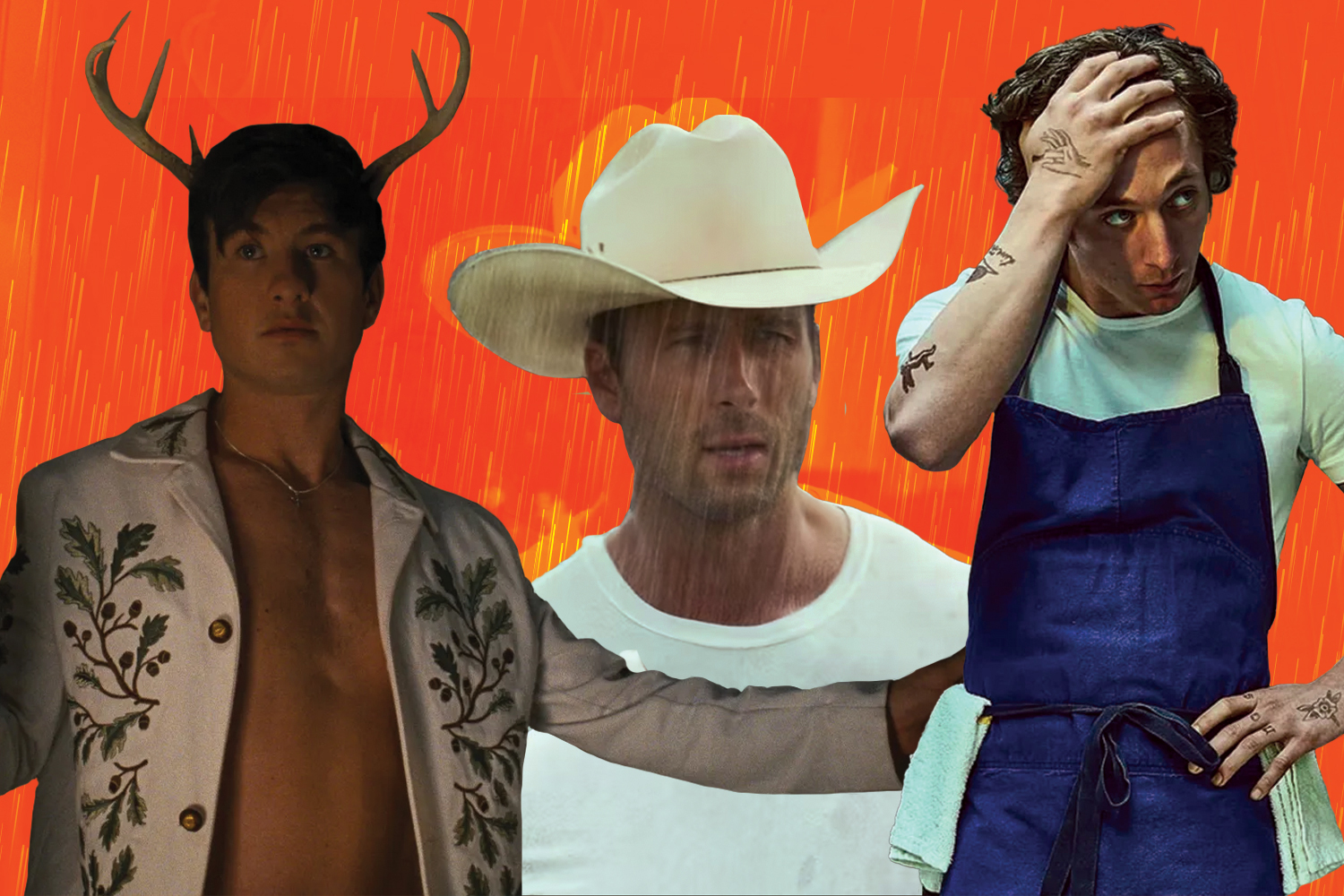 Barry Keoghan in Saltburn, Glen Powell in Twisters and Carmy from The Bear — three of our simple, last-minute Halloween costumes for men