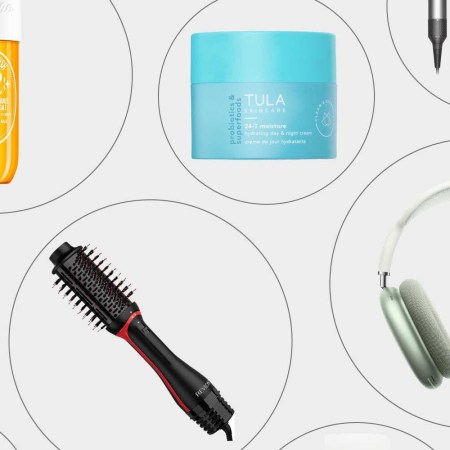 A collection of products on sale during Amazon Prime Day 2024 that would make great gifts for the woman in your life, including beauty products, headphones and more