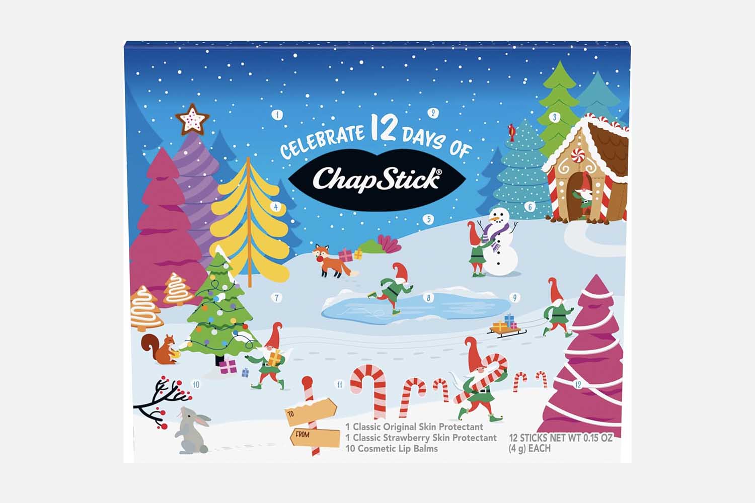 12 Days of ChapStick Holiday Advent Calendar Lip Balm Gift Set