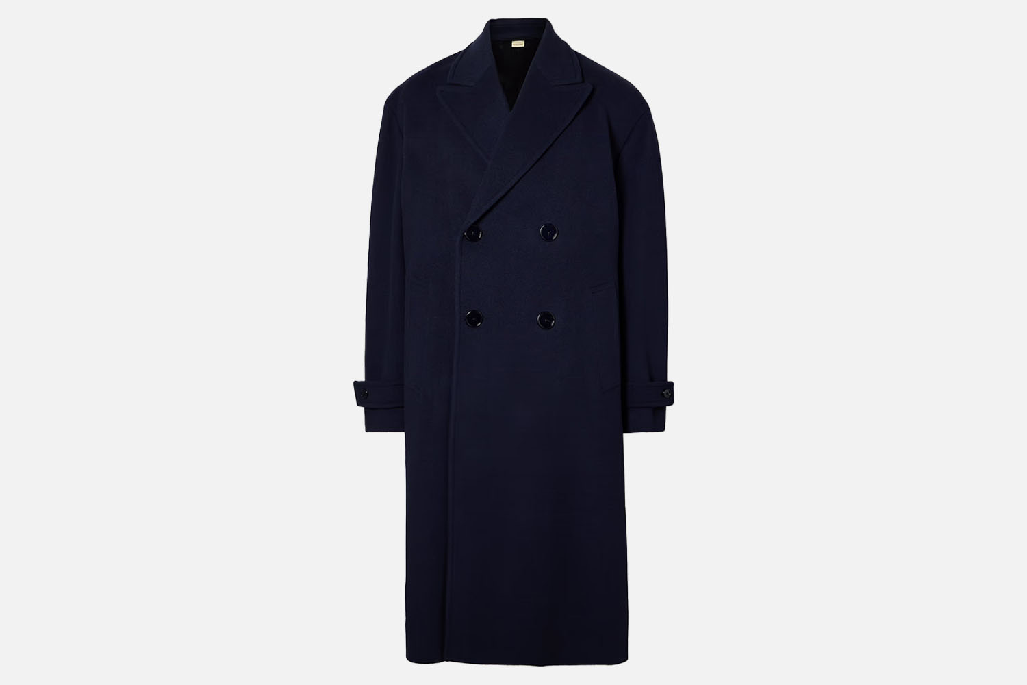 Todd Snyder Italian Oversized Double Breasted Topcoat in Charcoal