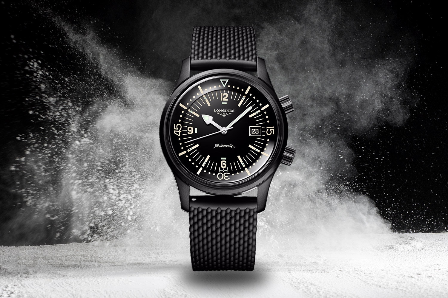 Longines legend diver hot sale black pvd