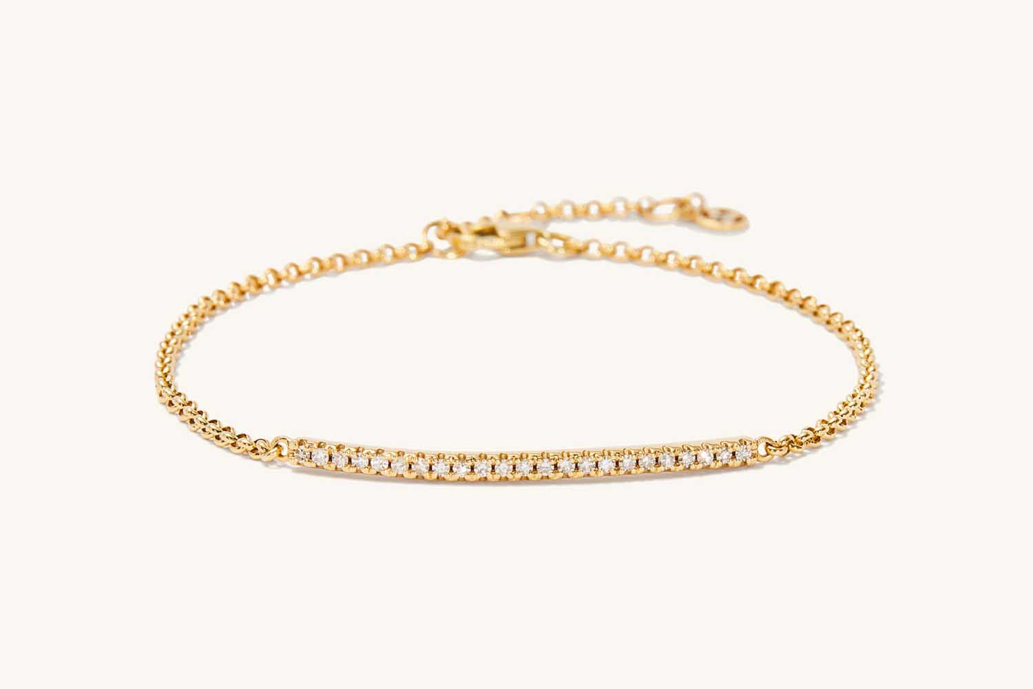 Mejuri Pavé Diamond Bar Bracelet