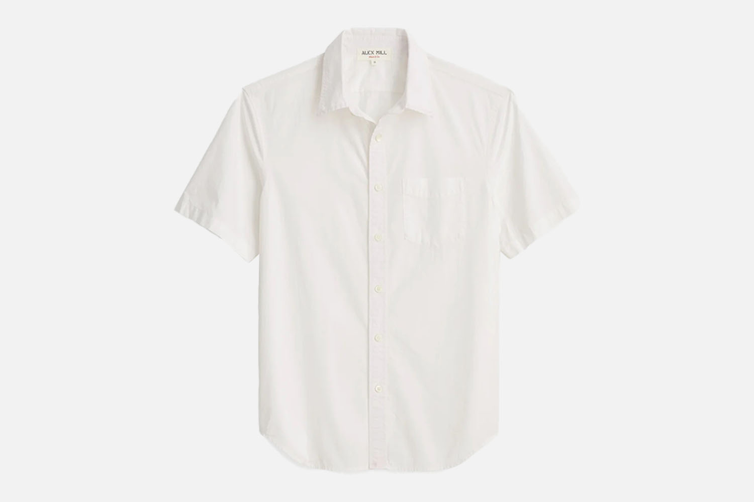 Alex Mill Short Sleeve Cotton Poplin Mill Shirt