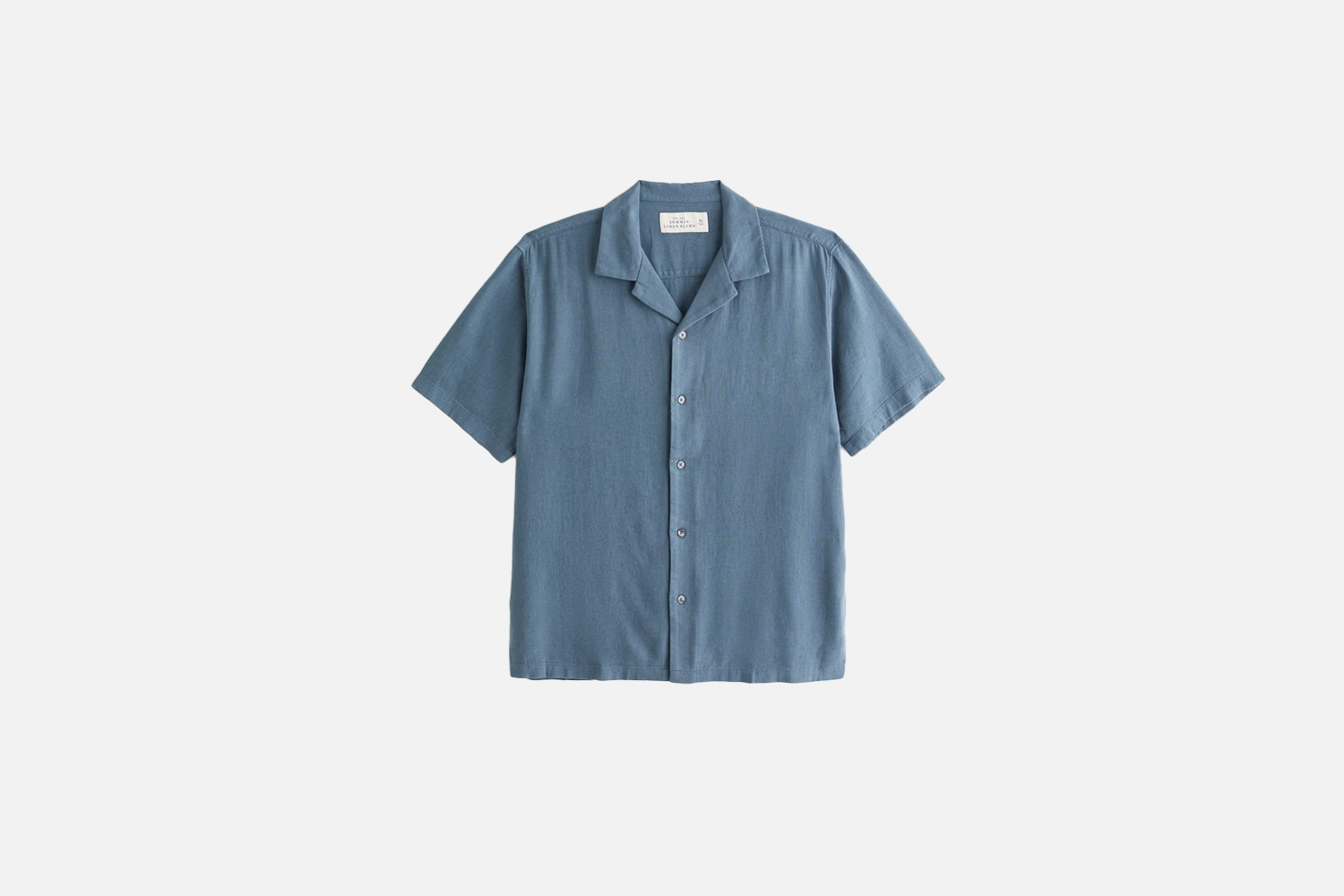 Abercrombie & Fitch Camp Collar Summer Linen-Blend Shirt