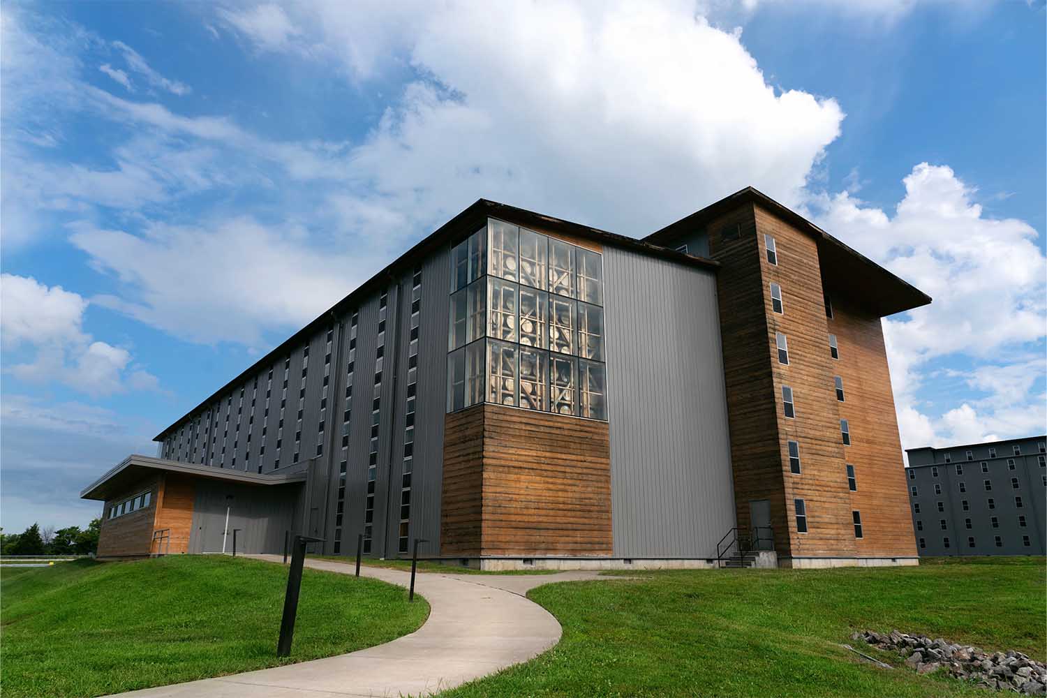 A rickhouse at Bardstown Bourbon Company