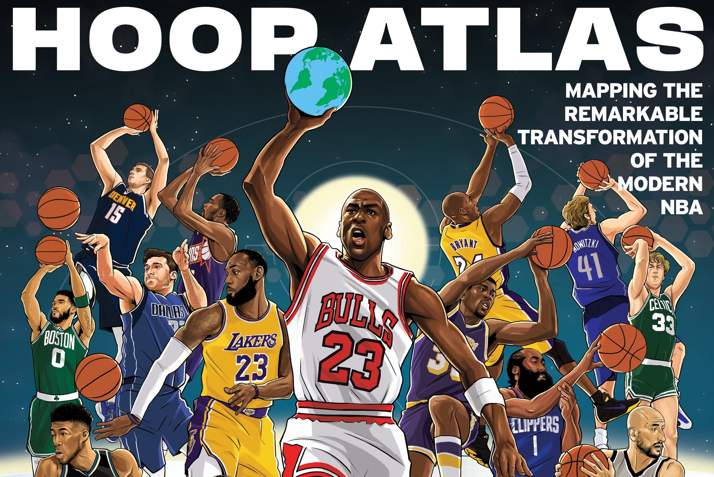 The cover of Kirk Goldsberry's new book "Hoop Atlas."