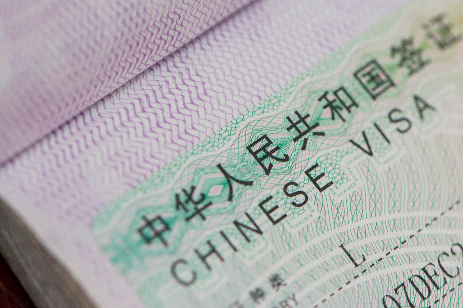 A Chinese visa