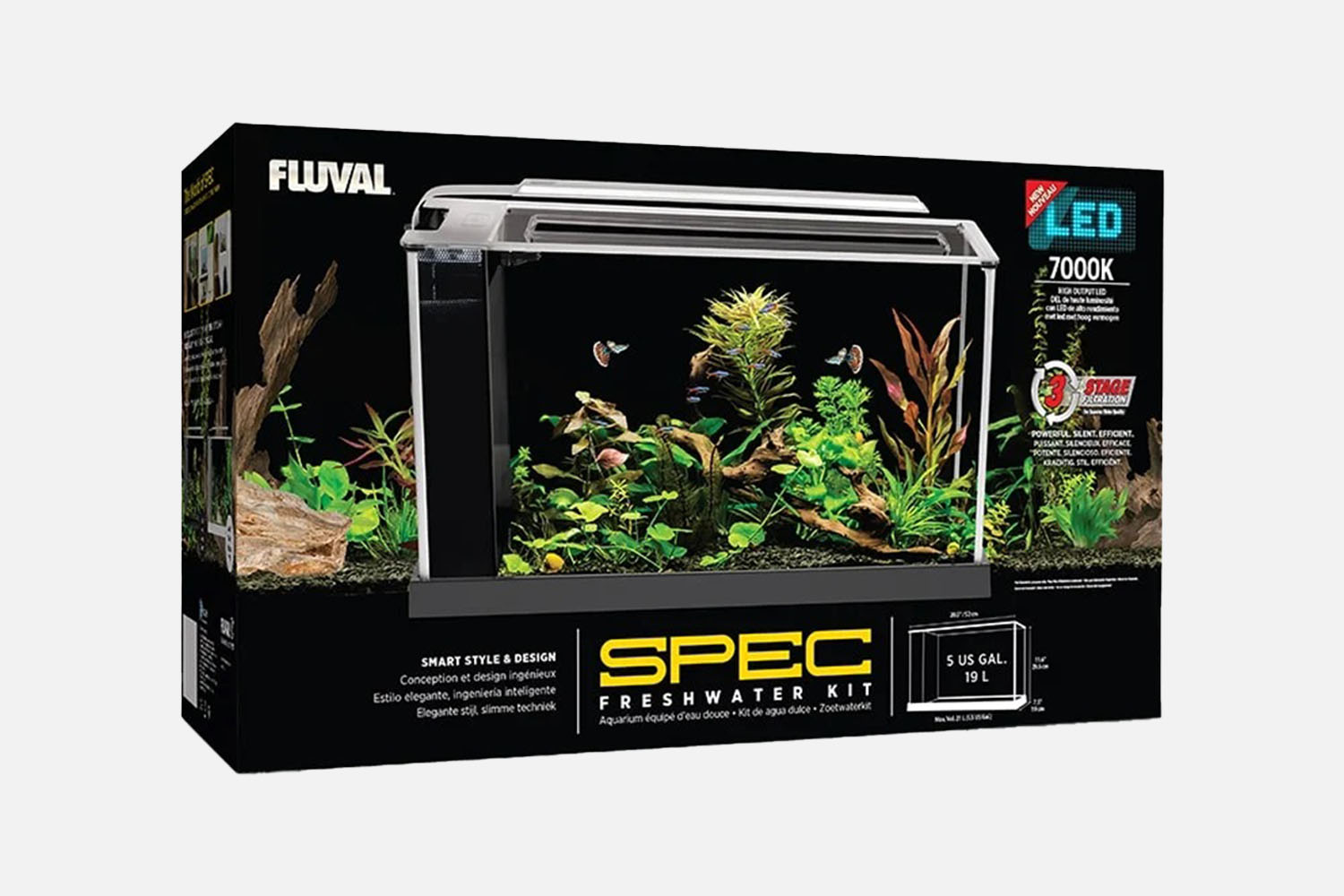 Fluval Spec V Aquarium Kit, 5 Gallon