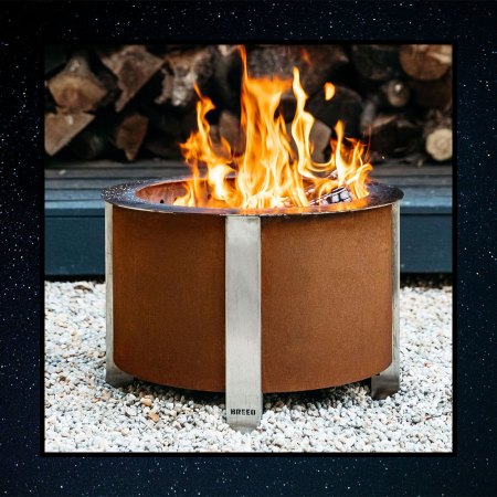 A smokeless fire pit from Breeo, a competitor to Solo Stove. We reviewed and tested both to find the best fire pit.