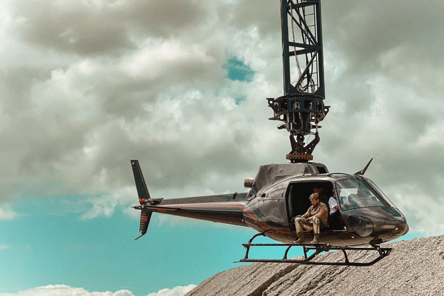 A helicopter stunt in the movie "The Fall Guy." We spoke to one of Ryan Gosling's stunt doubles, Ben Jenkin, about the experience.