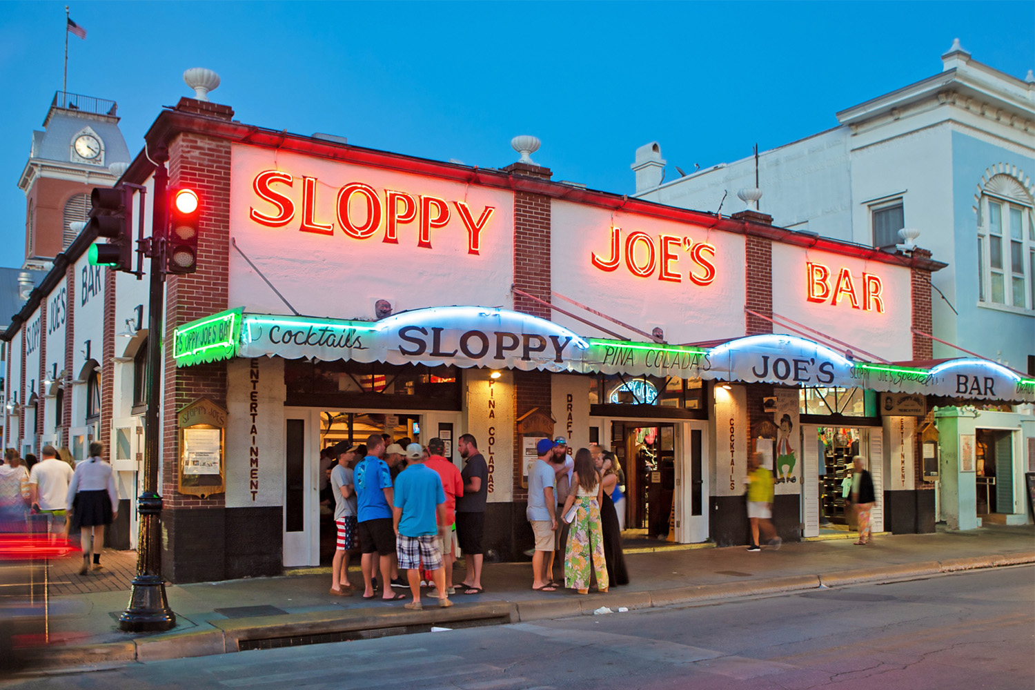 A view of Sloppy Joe's Bar in Key West, Florida.