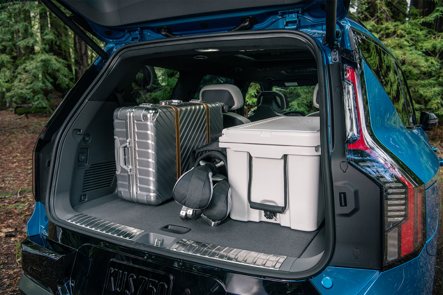 Storage space in the back of Kia's new three-row electric SUV