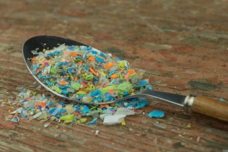 Microplastics in a spoon. A recent study found microplastics in 100% of the human testicles they analyzed.