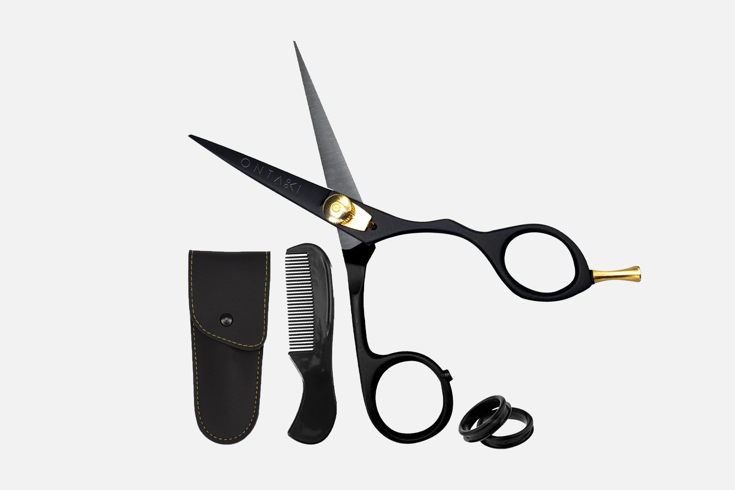 Ontaki Japanese Steel Beard & Mustache Scissors